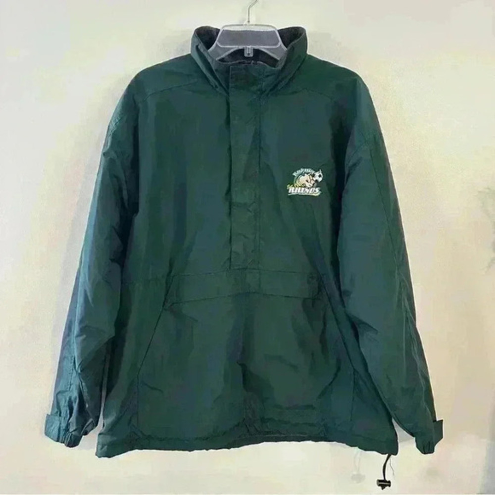 Tri Mountain Jacketā Nylon Rochester Rhinos Fleece Inside Waterproof Mens Sz M